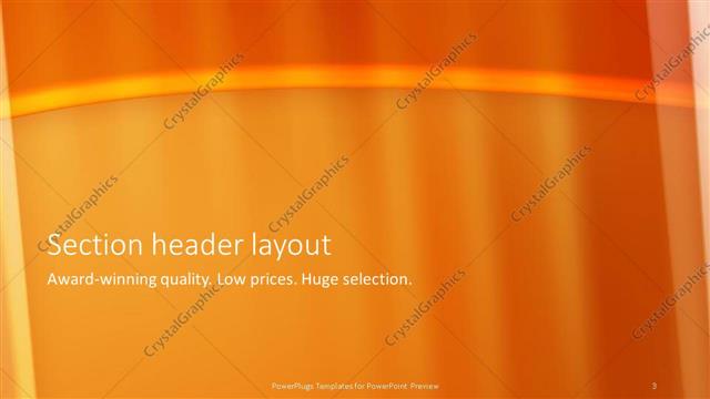 Section Header presentation slide layout