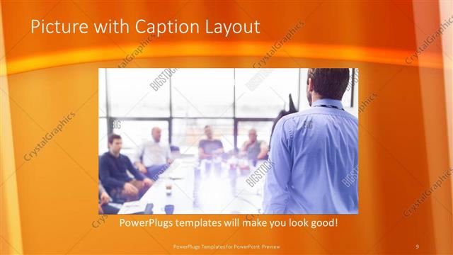 Picture with Caption presentation slide layout