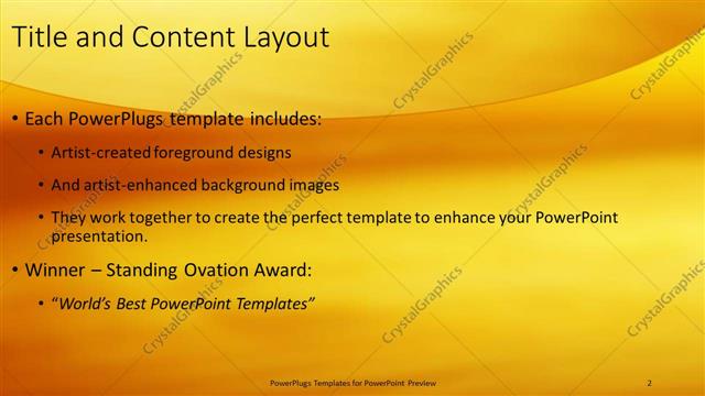 Title and Content presentation slide layout