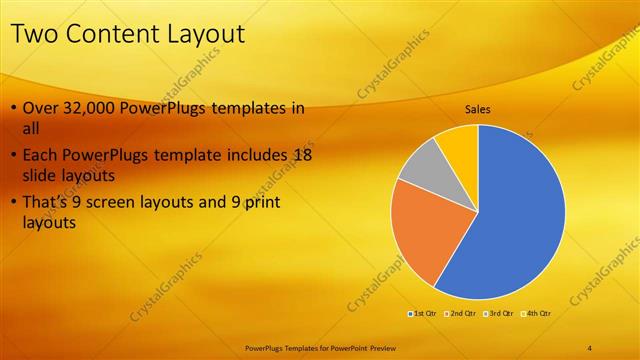 Two Content presentation slide layout