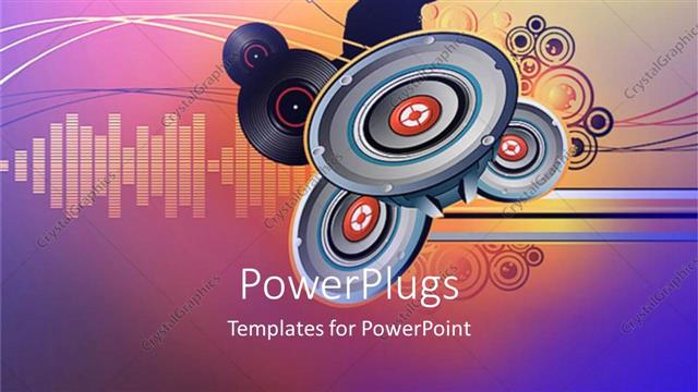  Presentation with speakers - Abstract depiction of a dj with lots of speakers
