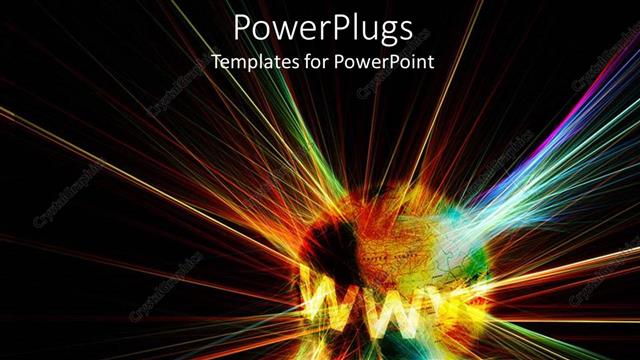  Presentation with www - Abstract depiction of an earth with different colorful lights