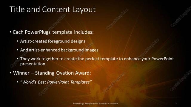 Title and Content presentation slide layout