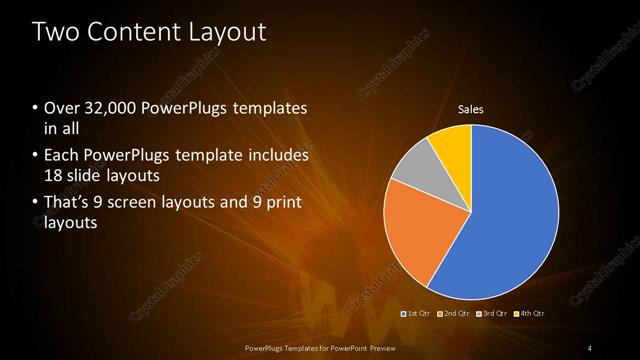 Two Content presentation slide layout