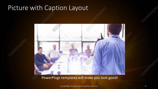 Picture with Caption presentation slide layout