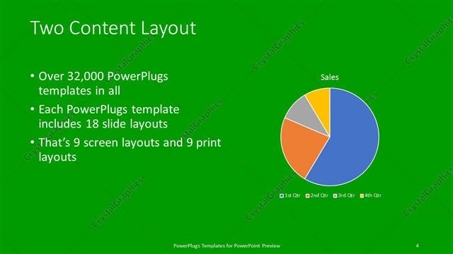 Two Content presentation slide layout
