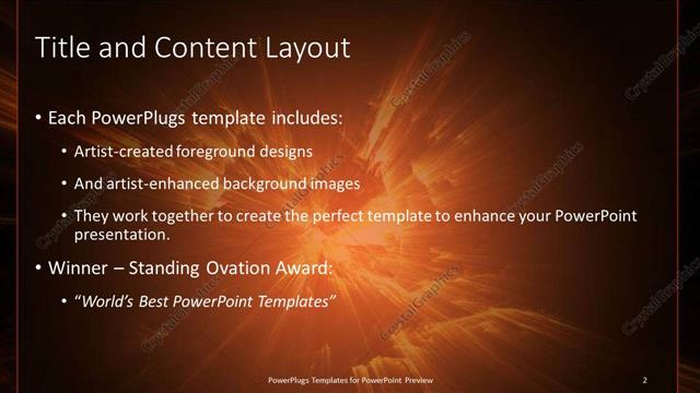 Title and Content presentation slide layout