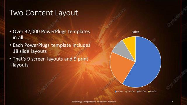 Two Content presentation slide layout