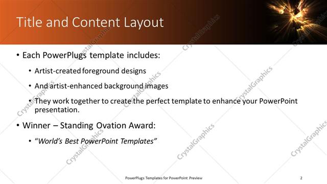Title and Content presentation slide layout