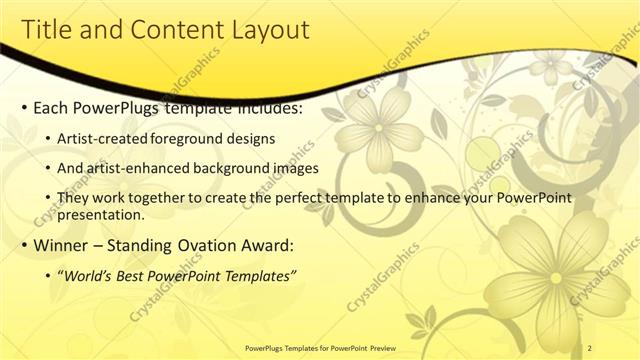 Title and Content presentation slide layout