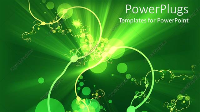  Presentation with floral abstract - Abstract depiction of  floral design on a green background