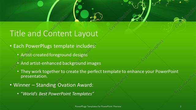 Title and Content presentation slide layout