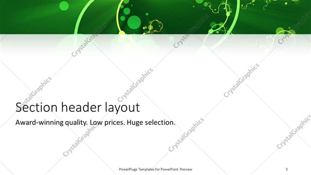 Section Header presentation slide layout