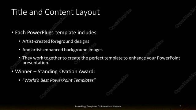 Title and Content presentation slide layout