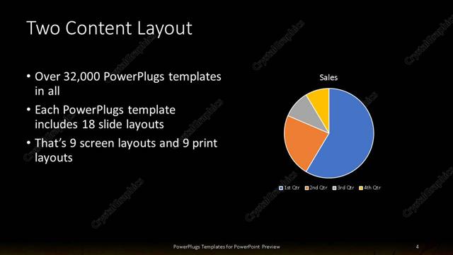 Two Content presentation slide layout