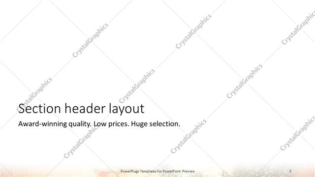 Section Header presentation slide layout