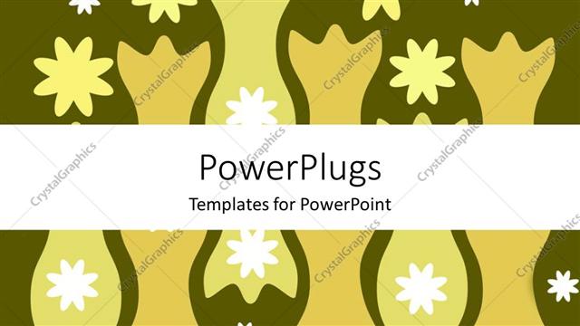  Presentation with green abstract - Abstract depiction of flower designs on a green background