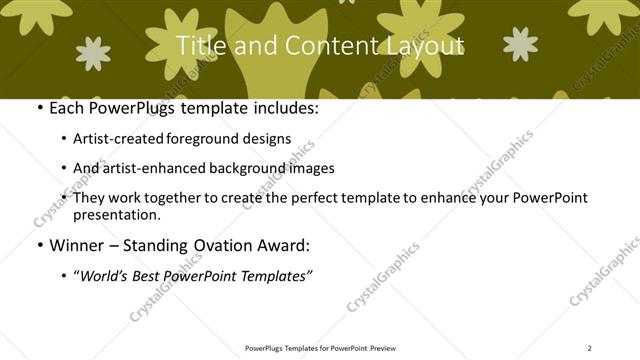Title and Content presentation slide layout