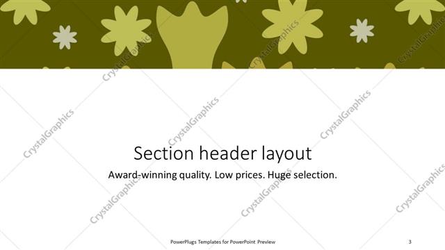 Section Header presentation slide layout