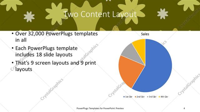 Two Content presentation slide layout