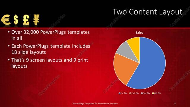 Two Content presentation slide layout