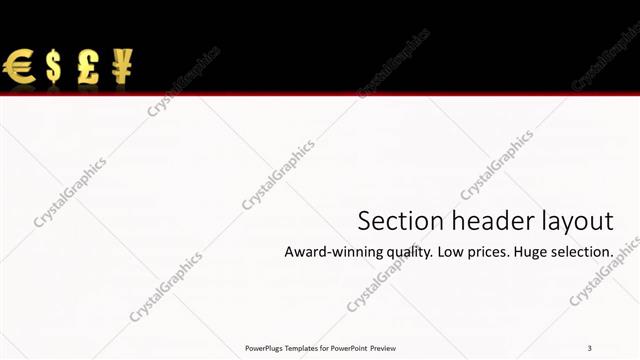 Section Header presentation slide layout
