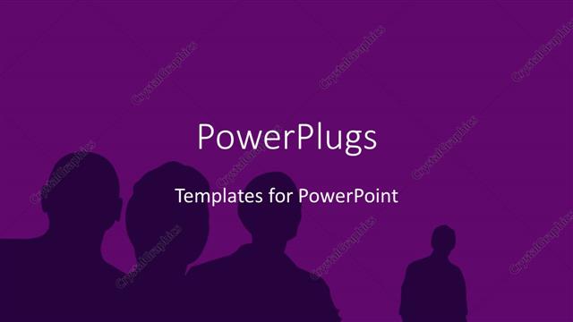  Presentation with corporate - Abstract depiction of four humans on purple background