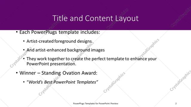 Title and Content presentation slide layout