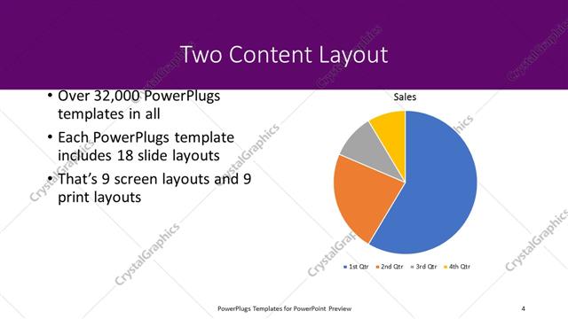Two Content presentation slide layout