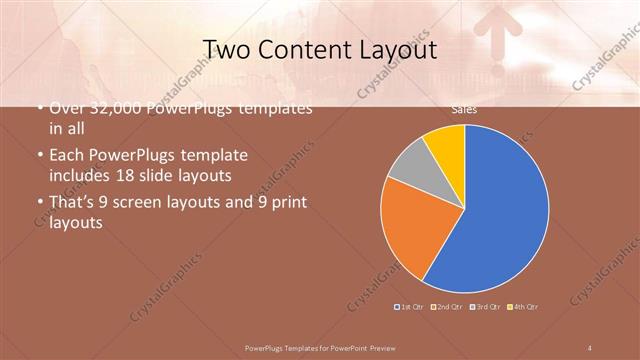 Two Content presentation slide layout