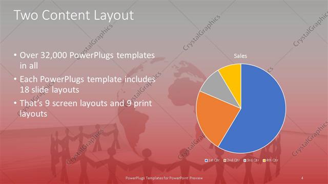 Two Content presentation slide layout
