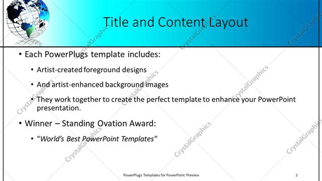 Title and Content presentation slide layout