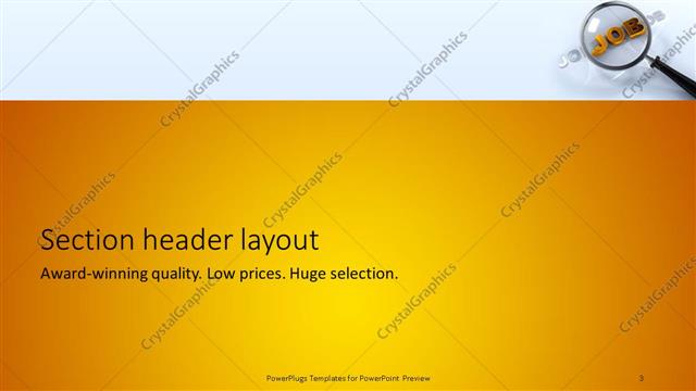Section Header presentation slide layout