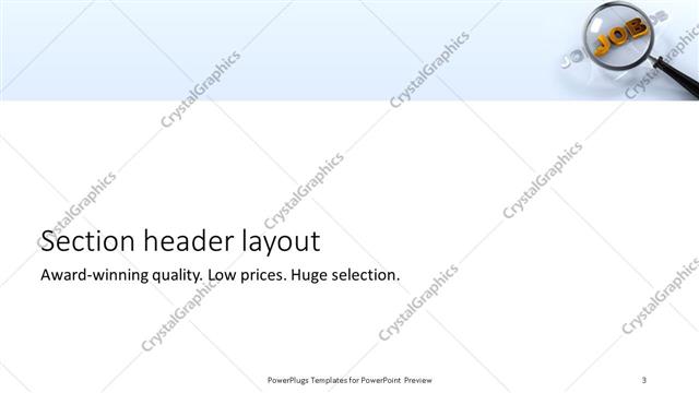 Section Header presentation slide layout