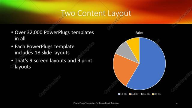 Two Content presentation slide layout