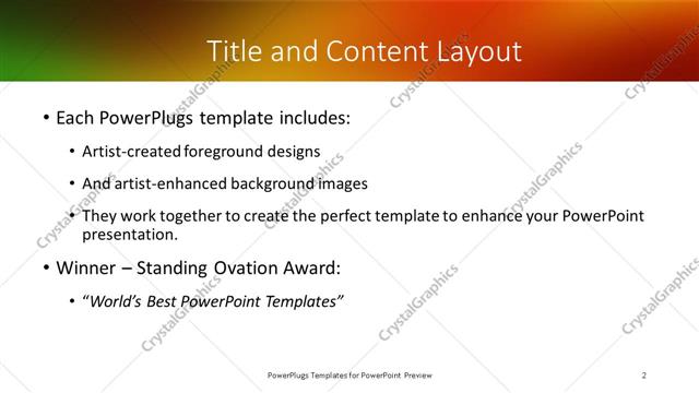 Title and Content presentation slide layout