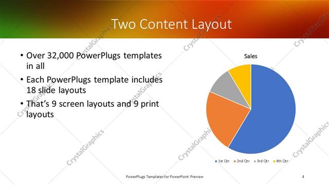 Two Content presentation slide layout