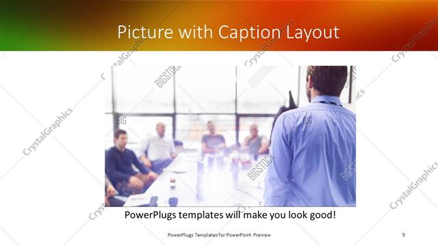 Picture with Caption presentation slide layout