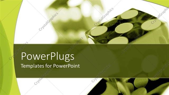  Presentation with business abstract - Abstract depiction of a green background with two dice