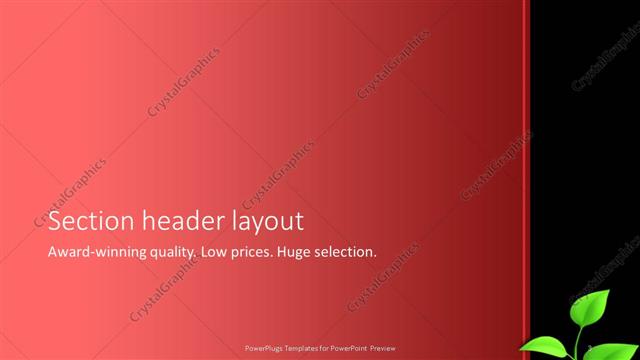 Section Header presentation slide layout