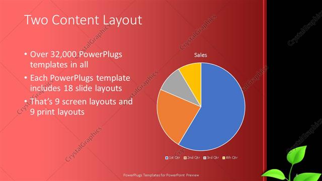 Two Content presentation slide layout