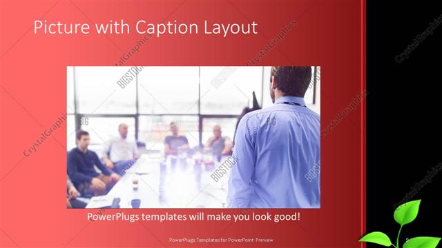 Picture with Caption presentation slide layout