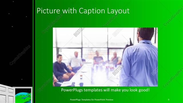 Picture with Caption presentation slide layout