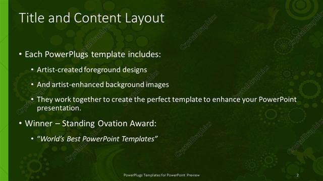 Title and Content presentation slide layout