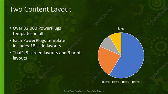 Two Content presentation slide layout