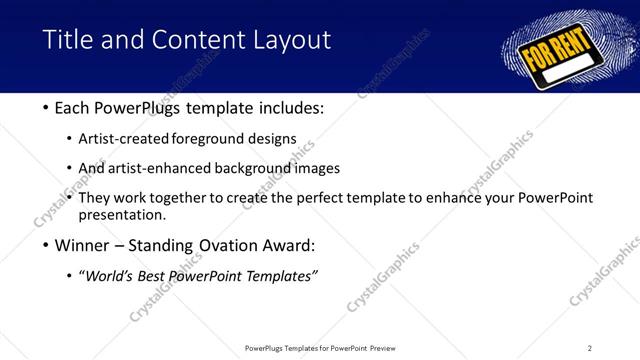 Title and Content presentation slide layout