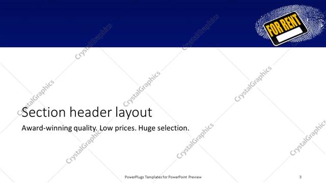 Section Header presentation slide layout