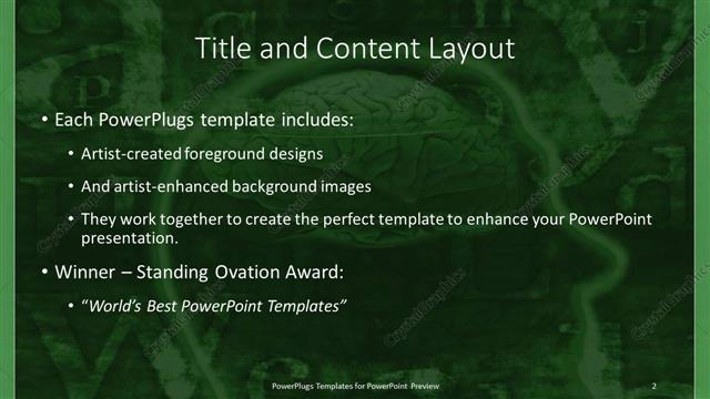 Title and Content presentation slide layout