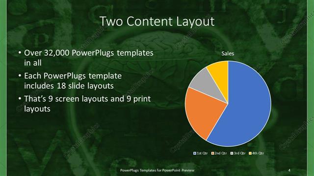 Two Content presentation slide layout