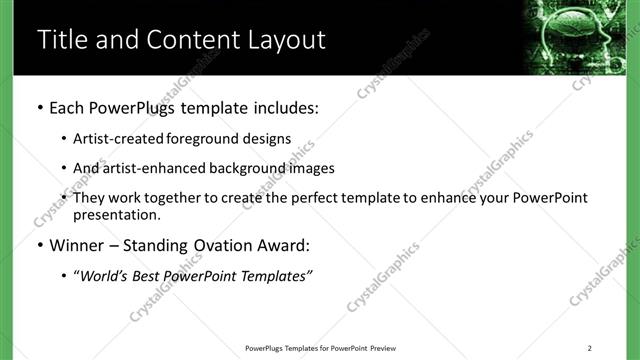 Title and Content presentation slide layout